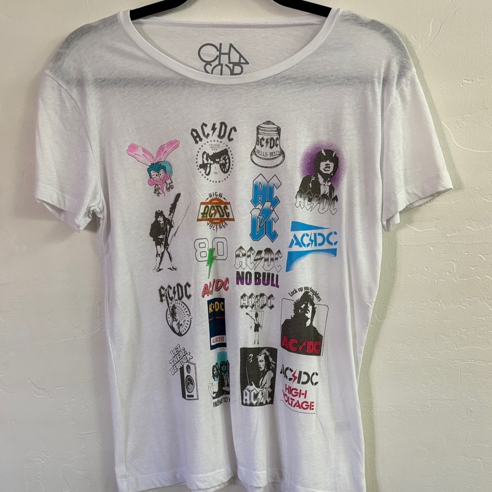 Chaser White Tee with Graphic Design
